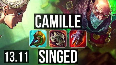 Camille Vs Singed Top M Mastery Games Dominating Kr