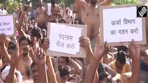 Rajasthan Employees Of State Electricity Department Stage Half Naked Protest Over Various Demands