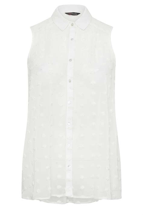 Yours Plus Size White Sleeveless Shirt Yours Clothing