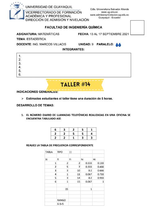 Solution Ejercicios De Estadi Stica Studypool