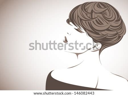 Vector Illustration Beautiful Naked Sitting Girl Stock Vector Shutterstock