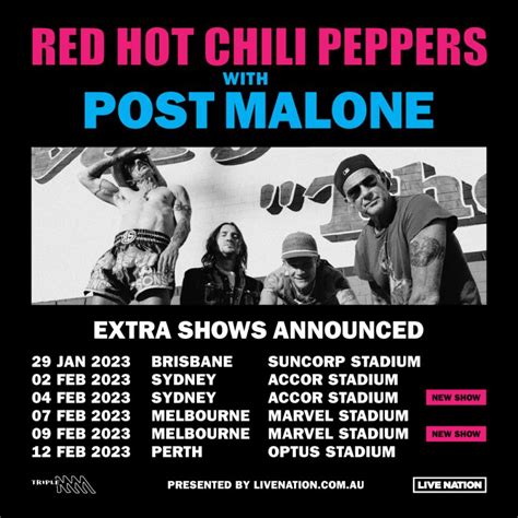 Red Hot Chili Peppers Add Extra Dates To Australian Tour Due To Overwhelming Demand