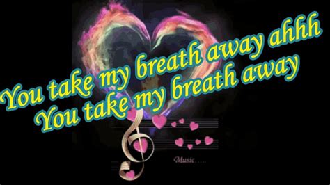 You Take My Breath Away Lyrics Rex Smith Youtube