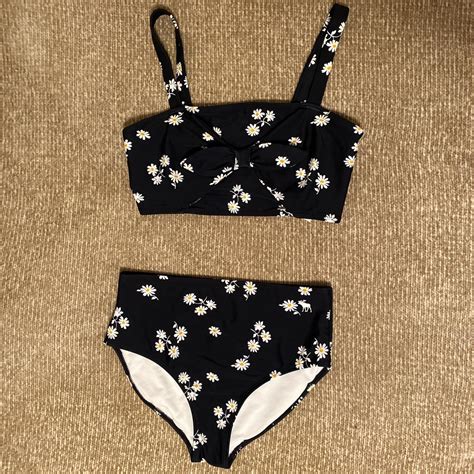 Bikini Set With Floral Print Never Worn In Great Depop
