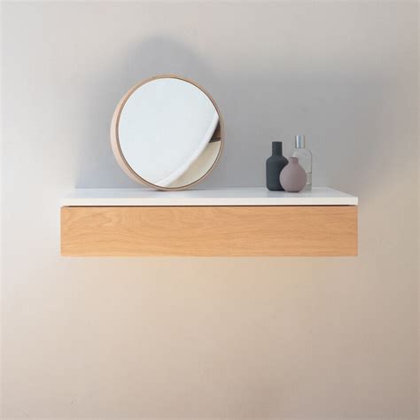 Small Floating Dressing Table With Oak Drawer Etsy