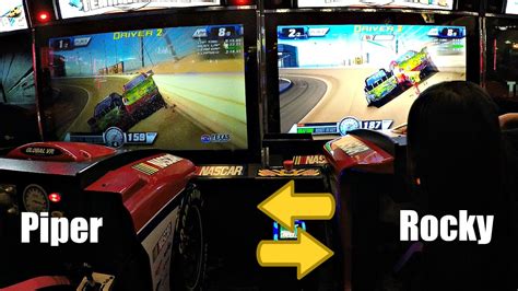 Nascar Team Racing Arcade Game Challenge Doc Vs El Rocky Vs Piper