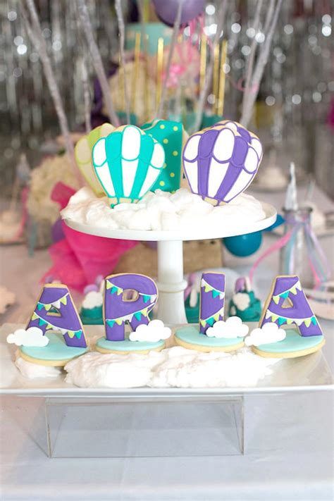 Kara S Party Ideas Girly Hot Air Balloon Birthday Party Kara S Party Ideas