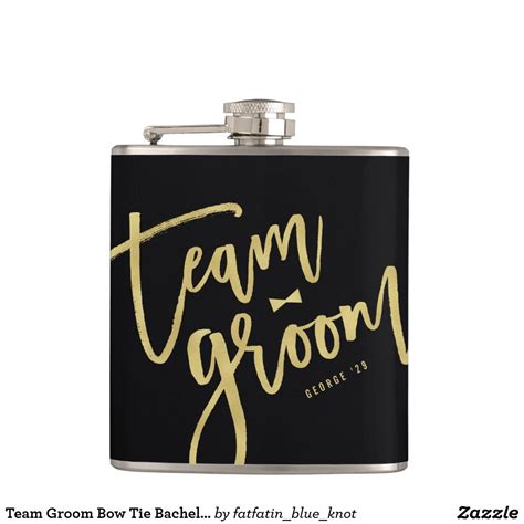 Team Groom Bow Tie Bachelor Party Wedding Flask Wedding Flask Party