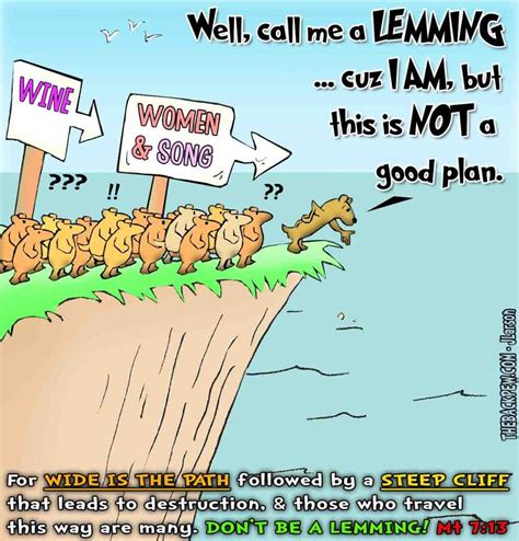 Lemming Jumping Off Cliff