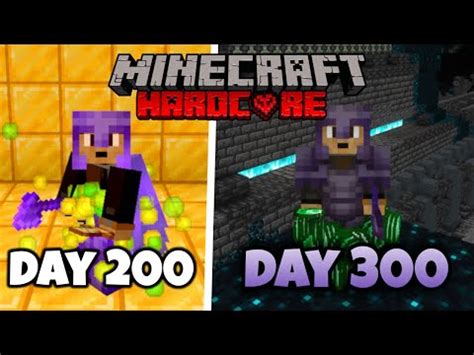 I Survived 300 Days In HARDCORE Minecraft YouTube