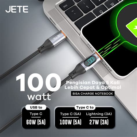 Jual Kabel Data JETE CX13 Series Type C To Lightning