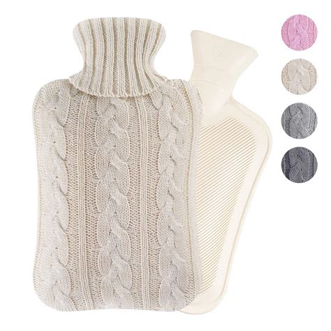 Segorts Hot Water Bottle Bed Warm Waist Warm Back Hot Water Bottle With Super Soft Plush Cover