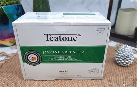 Чай зелёный в пакетиках Teatone для заваривания в чайнике с жасмином ...