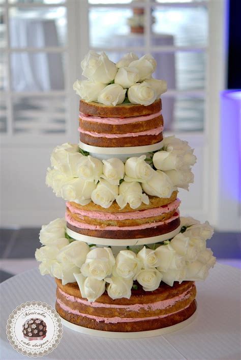 Roses Dream Naked Cake Decorated Cake By Mericakes CakesDecor