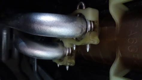 Coolant leaking from heater core.