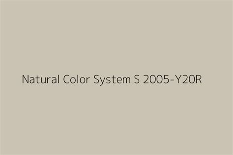 Natural Color System S 2005 Y20R Color HEX Code