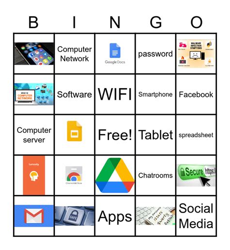 computers bingo card