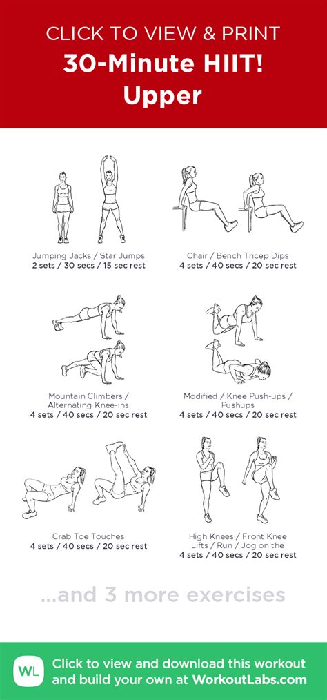 30-Minute HIIT! Upper – click to view and print this illustrated ...