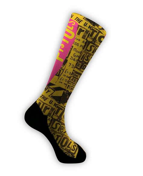 Meia Cano Alto Sex Pistols Never Mind Bos Store Meia Cano Alto Meia Estampada Meia