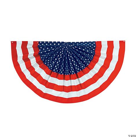 Cloth Patriotic Flag Flocked Bunting | Oriental Trading