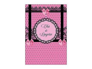 Painel De Festa Vertical X Ch De Lingerie Vermelho E Preto