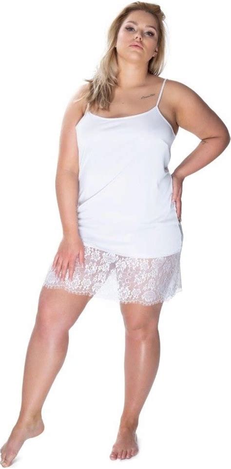 MEWA Lingerie Wyjątkowa halka damska Corsa z koronką Kolor Biały Rozmi Ceny i opinie