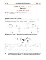 S Hw Pdf Electrical Engineering Department Spring Ee C