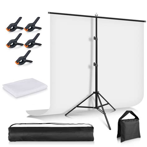 Buy White Screen Backdrop With Stand 65x5ft Foccalli Photography