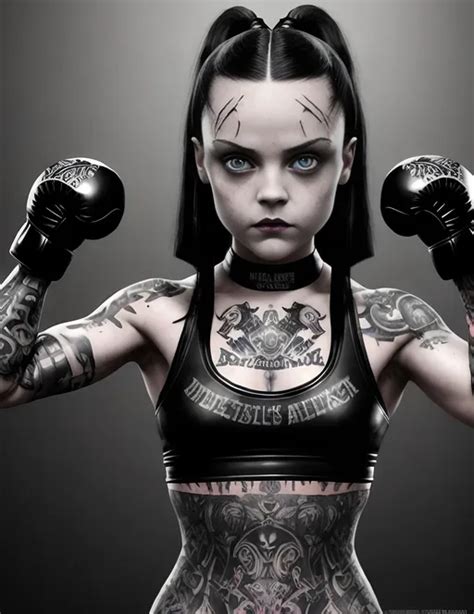 Wednesday Addams As A Hot Fit Boxing Woman Scrapper OpenArt