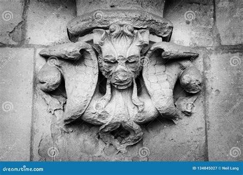 Gargoyle Carved On One Of The Walls Of Westminster Abbey London