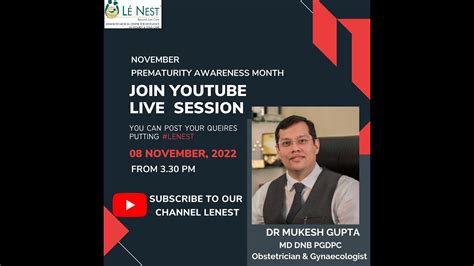 35th Live Session With Dr Mukesh Gupta November Prematurity Awareness