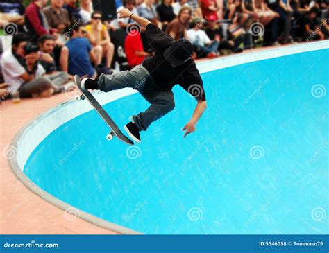 Skateboarding in a pool stock photo. Image of pool, skater - 5546058