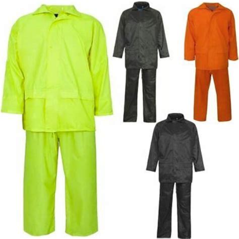 Armor Adult Polyester Raincoat Safety Waterproof Rainsuit Hi Vis