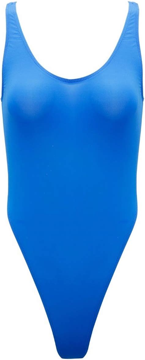 Feeshow Womens One Piece Lingerie Sleeveless High Cut Thong Leotard