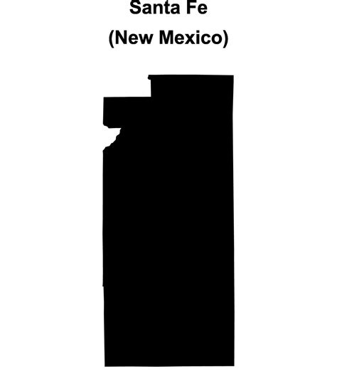 Santa Fe County, New Mexico blank outline map 46855205 Vector Art at
