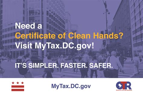 Dc Clean Hands Certificate