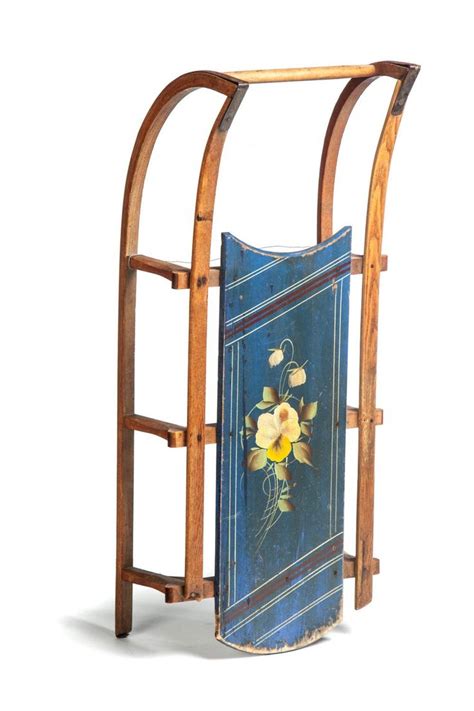Sold At Auction American Decorated Childs Sled Sled American