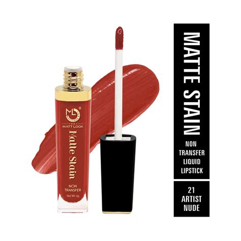 Buy Matt Look Matte Stain Non Transfer Liquid Lipstick Artist Nude G Online At Best