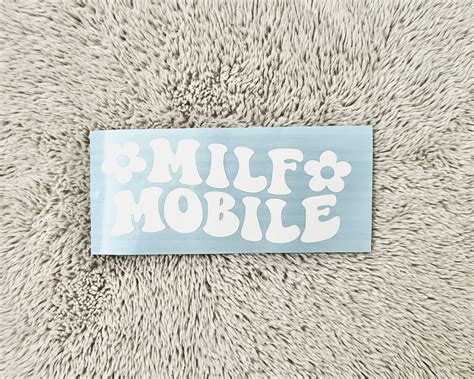Milf Mobile Car Vinyl Decal Funny Car Decal Car Window Etsy
