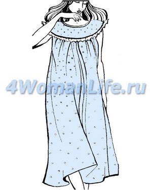 Выкройка ночной сорочки на круглой кокетке