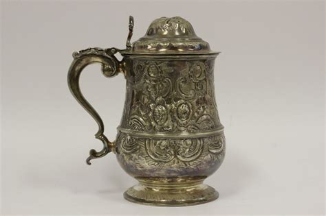 Lot Unusual Elkington And Co Silver Plate Tankard