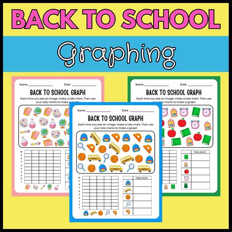 Back to School Activity Graphing Math Worksheets | Made By Teachers