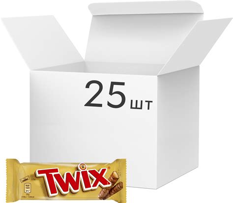 Упаковка шоколадных батончиков Twix 50 г х 25 шт (5000159461085 ...