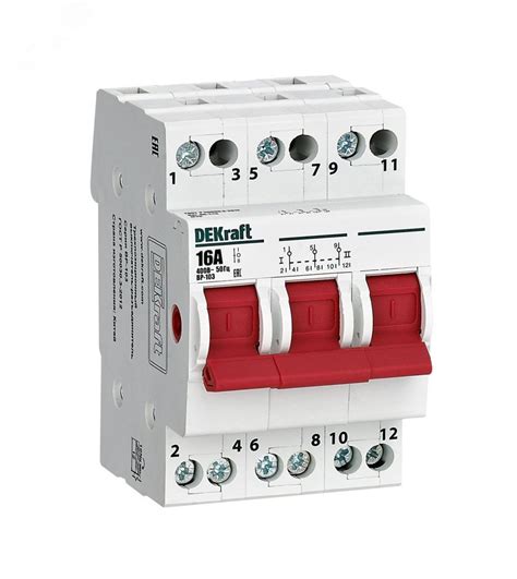 Выключатель-разъединитель трехпозиционный 3P 16A ВР-103 артикул ...