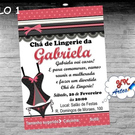 Convite Digital Ch De Lingerie Diversos Modelos Elo