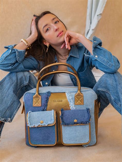 Labanane Denim Sac Banane En Cuir Et Jean Femme Paul Marius