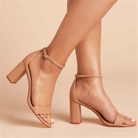 Birdy Grey Shoes Birdy Grey Mary High Chunky Heel In Nude Latte Size 8 Poshmark