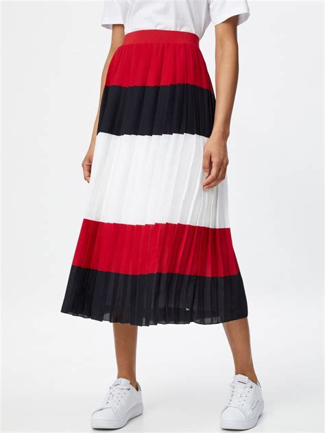 Tommy Hilfiger Colour Blocked Pleated Midi Skirt Ww0ww30313 Rbw Ab 13918 € Preisvergleich