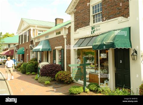 Ajd64320 Pinehurst Nc North Carolina Downtown Stock Photo Alamy