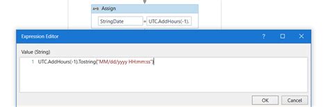 How Get Current Datetime-1hour In UTC And Convert "yyyy-MM-dd'T'HH:mm ...